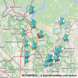 Mappa Via Ticino, 22063 Cantù CO, Italia (9.6775)