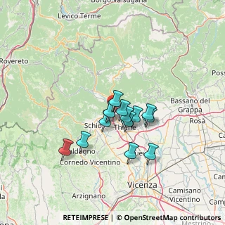 Mappa Via Thiene, 36013 Piovene Rocchette VI, Italia (9.53)