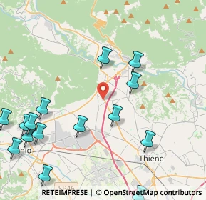 Mappa Via Thiene, 36013 Piovene Rocchette VI, Italia (5.6825)