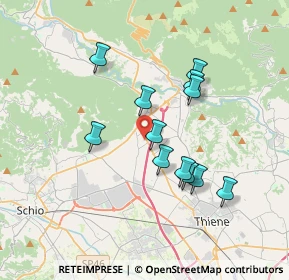 Mappa Via Thiene, 36013 Piovene Rocchette VI, Italia (3.09833)