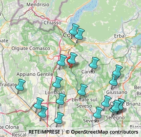 Mappa Via Campania, 22073 Fino Mornasco CO, Italia (9.749)