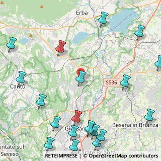 Mappa Via Umberto Maddalena, 22040 Lurago D'erba CO, Italia (6.3115)