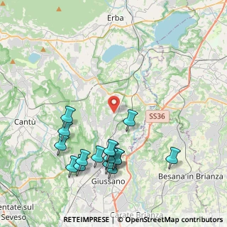 Mappa Via Umberto Maddalena, 22040 Lurago D'erba CO, Italia (4.50438)