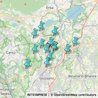 Mappa Via Umberto Maddalena, 22040 Lurago D'erba CO, Italia (2.45714)