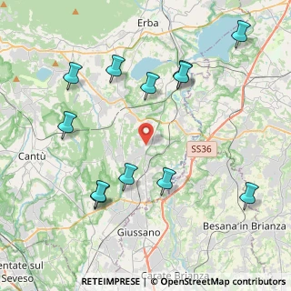 Mappa Via Umberto Maddalena, 22040 Lurago D'erba CO, Italia (4.60333)