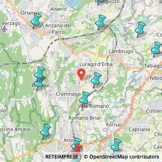 Mappa Via Umberto Maddalena, 22040 Lurago D'erba CO, Italia (3.7305)