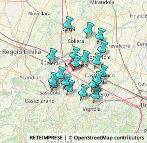 Mappa Via Piacenza, 41125 Modena MO, Italia (10.9205)