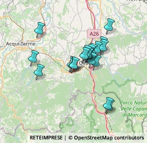 Mappa Via Comandante Boro, 15076 Ovada AL, Italia (5.494)