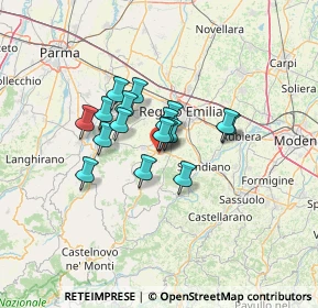 Mappa Via Antonio Piccinini, 42020 Albinea RE, Italia (8.74471)