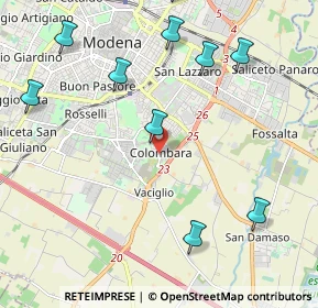 Mappa Via Rieti, 41125 Modena MO, Italia (2.80273)