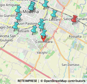 Mappa Via Rieti, 41125 Modena MO, Italia (2.32077)