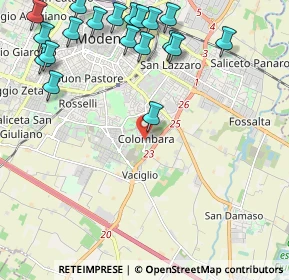 Mappa Via Rieti, 41125 Modena MO, Italia (2.83842)