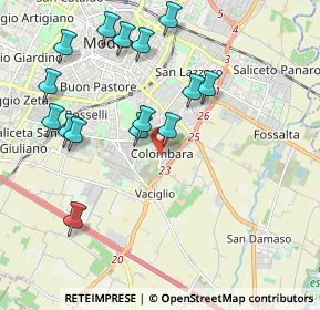 Mappa Via Rieti, 41125 Modena MO, Italia (2.13933)