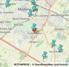Mappa Via Rieti, 41125 Modena MO, Italia (3.13923)