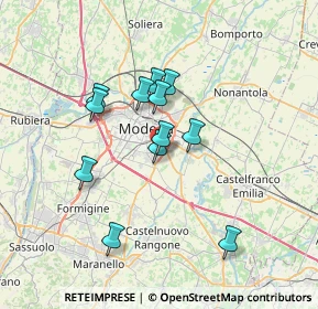 Mappa Via Cagliari, 41125 Modena MO, Italia (5.85083)