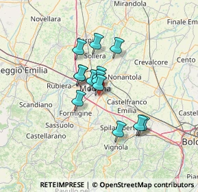 Mappa Via Cagliari, 41125 Modena MO, Italia (9.50692)