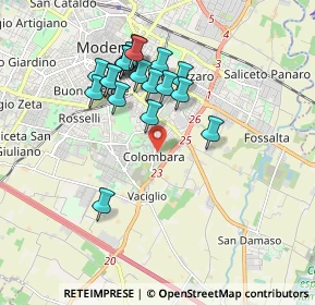Mappa Via Cagliari, 41125 Modena MO, Italia (1.715)