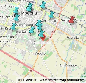 Mappa Via Cagliari, 41125 Modena MO, Italia (2.29923)