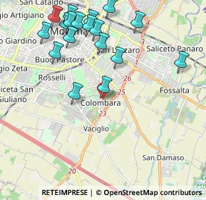 Mappa Via Cagliari, 41125 Modena MO, Italia (2.405)