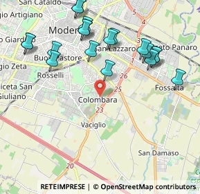 Mappa Via Cagliari, 41125 Modena MO, Italia (2.33474)