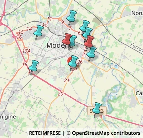 Mappa Via Cagliari, 41125 Modena MO, Italia (3.32091)