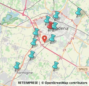 Mappa Via Cuvier Leopoldo, 41126 Modena MO, Italia (3.75273)