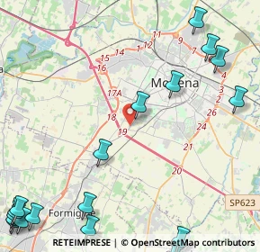 Mappa Via Cuvier Leopoldo, 41126 Modena MO, Italia (7.3155)