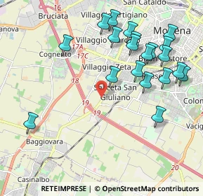 Mappa Via Cuvier Leopoldo, 41126 Modena MO, Italia (2.288)