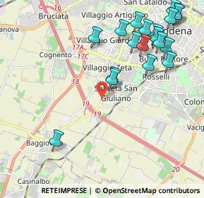 Mappa Via Cuvier Leopoldo, 41126 Modena MO, Italia (2.56158)