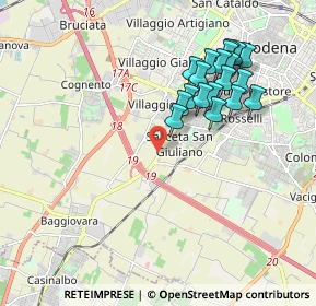 Mappa Via Cuvier Leopoldo, 41126 Modena MO, Italia (1.87421)