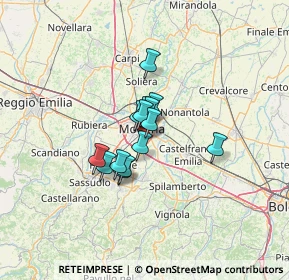 Mappa Via Nervi, 41125 Modena MO, Italia (7.71071)