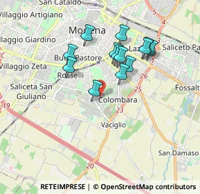 Mappa Via Nervi, 41125 Modena MO, Italia (1.58923)