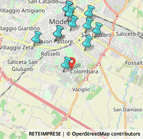 Mappa Via Nervi, 41125 Modena MO, Italia (2.09917)