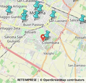 Mappa Via Nervi, 41125 Modena MO, Italia (3.08417)