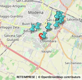 Mappa Via Nervi, 41125 Modena MO, Italia (1.58545)