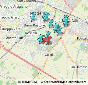 Mappa Via Nervi, 41125 Modena MO, Italia (1.39769)