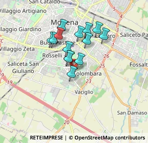 Mappa Via Nervi, 41125 Modena MO, Italia (1.34929)