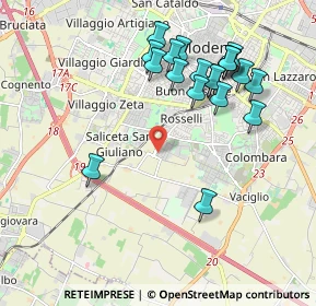 Mappa Via Imola, 41125 Modena MO, Italia (2.069)