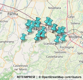 Mappa Via XXV Aprile, 42020 Albinea RE, Italia (10.17)