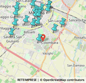 Mappa Via Magenta, 41125 Modena MO, Italia (2.416)