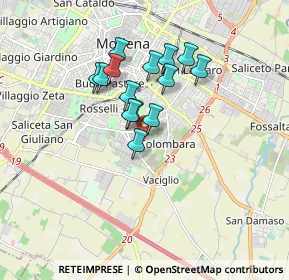 Mappa Via Magenta, 41125 Modena MO, Italia (1.36143)