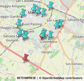 Mappa Via Magenta, 41125 Modena MO, Italia (1.89333)