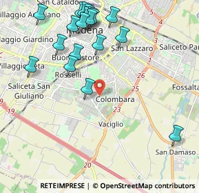 Mappa Via Magenta, 41125 Modena MO, Italia (2.48895)