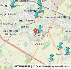 Mappa Via Magenta, 41125 Modena MO, Italia (3.08846)