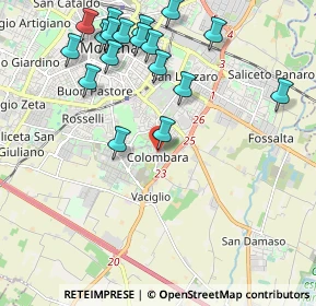 Mappa Strada Vaciglio, 41125 Modena MO, Italia (2.38333)