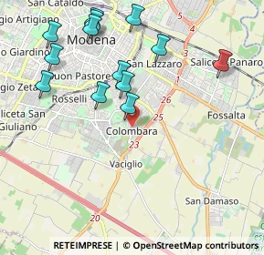 Mappa Strada Vaciglio, 41125 Modena MO, Italia (2.26615)