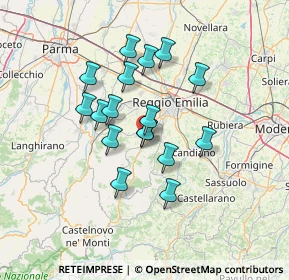 Mappa Via don pasquino borghi, 42020 Puianello RE, Italia (11.00706)