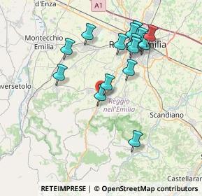 Mappa Via don pasquino borghi, 42020 Puianello RE, Italia (7.525)