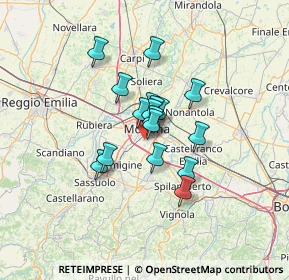 Mappa Via Cervia, 41125 Modena MO, Italia (8.62)