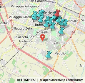 Mappa Via Cervia, 41125 Modena MO, Italia (1.8485)